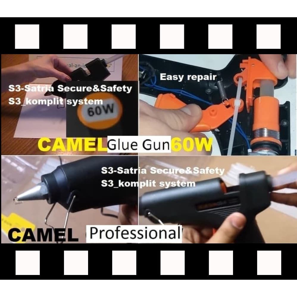 

Tembakan Camel GG-5 60W Glue gun Melt besar lem stik tembak 60 W