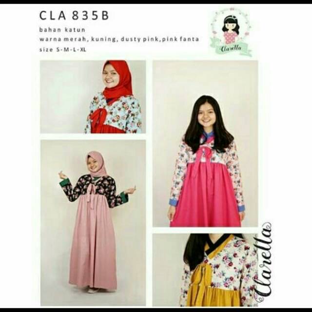 Claretta gamis katun hanbok jepang junior remaja cewek tanggung belasan tahun jumbo kekinian terbaru