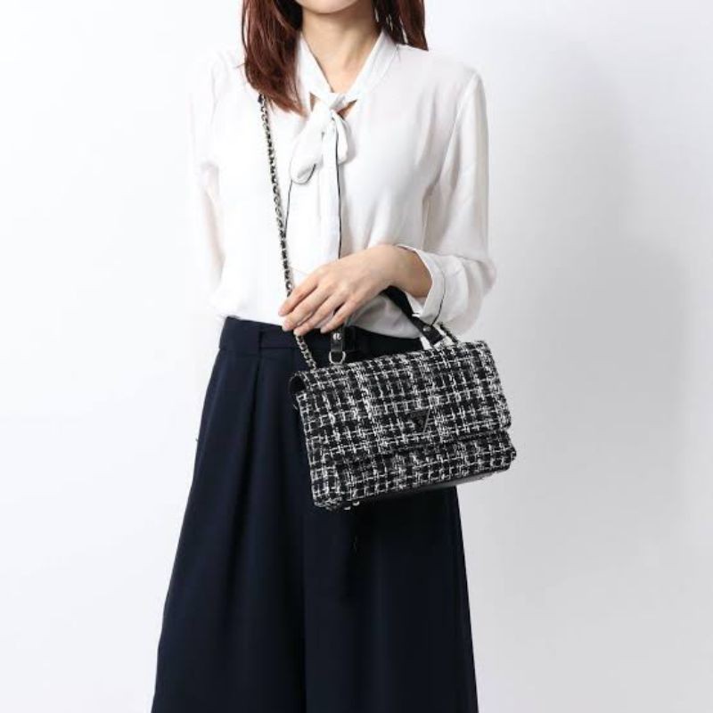 Tas Guess Cessily Tweed Crossbody
