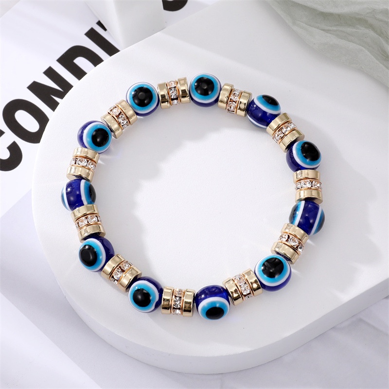 Gelang Manik-Manik Evil Eye Handmade Warna-Warni Bahan Resin Untuk Pria Dan Wanita