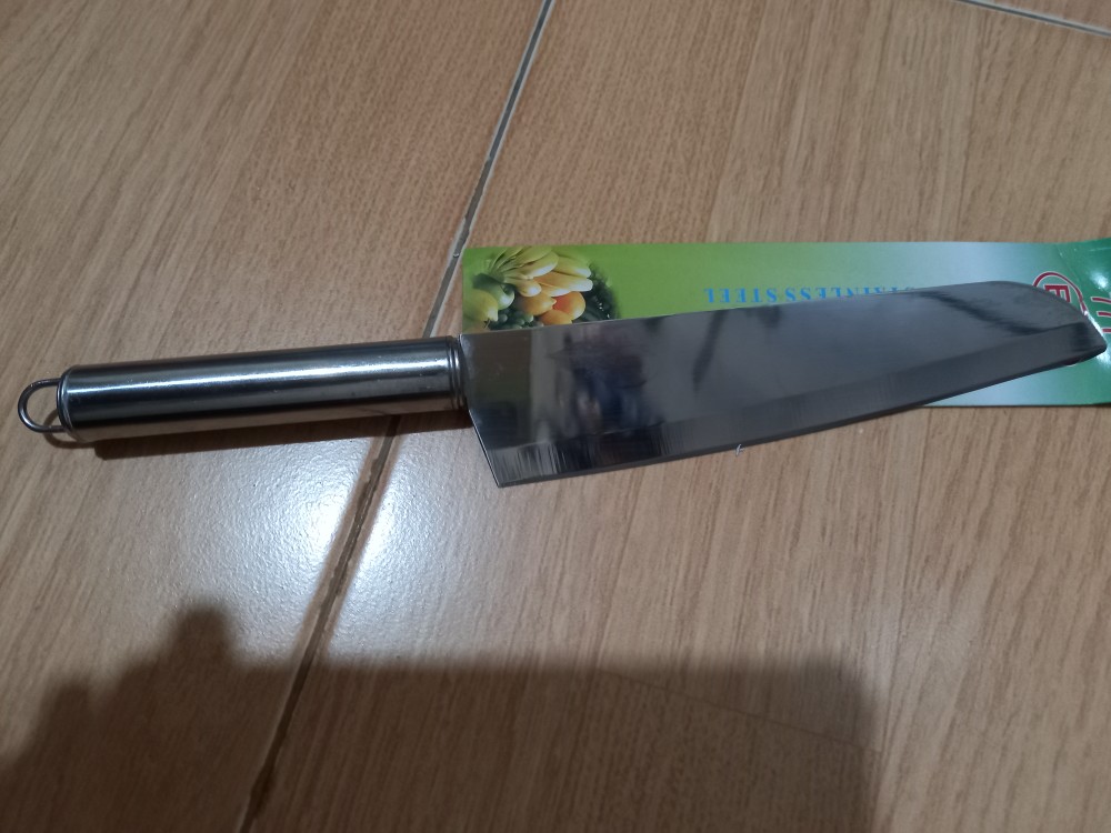 Pisau Dapur 7 Inch/ Chef Knife Gagang Stainless Steel Bulat