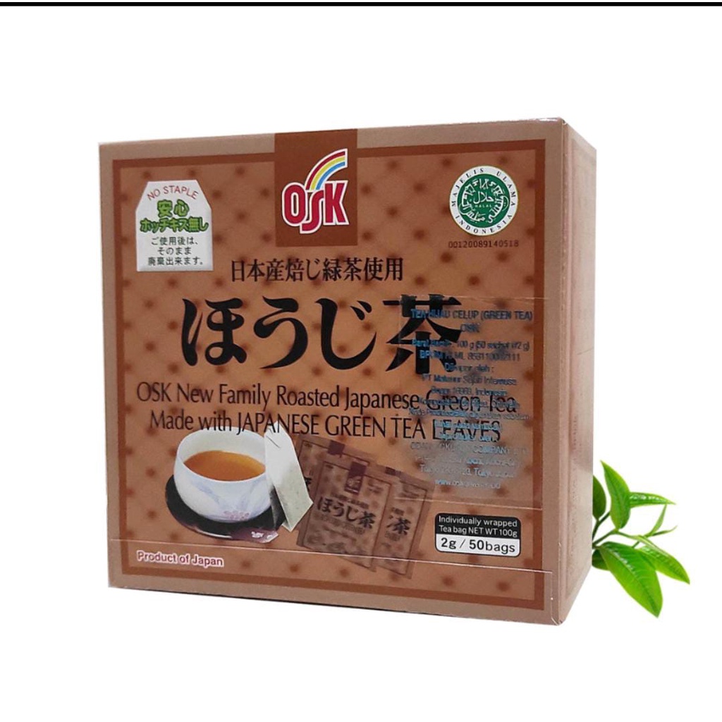 OSK Teh Hijau Jepang Green Tea HalaL Greentea Import Jepang - Original Teh Hijau - Roasted Green Tea - Jasmine Tea