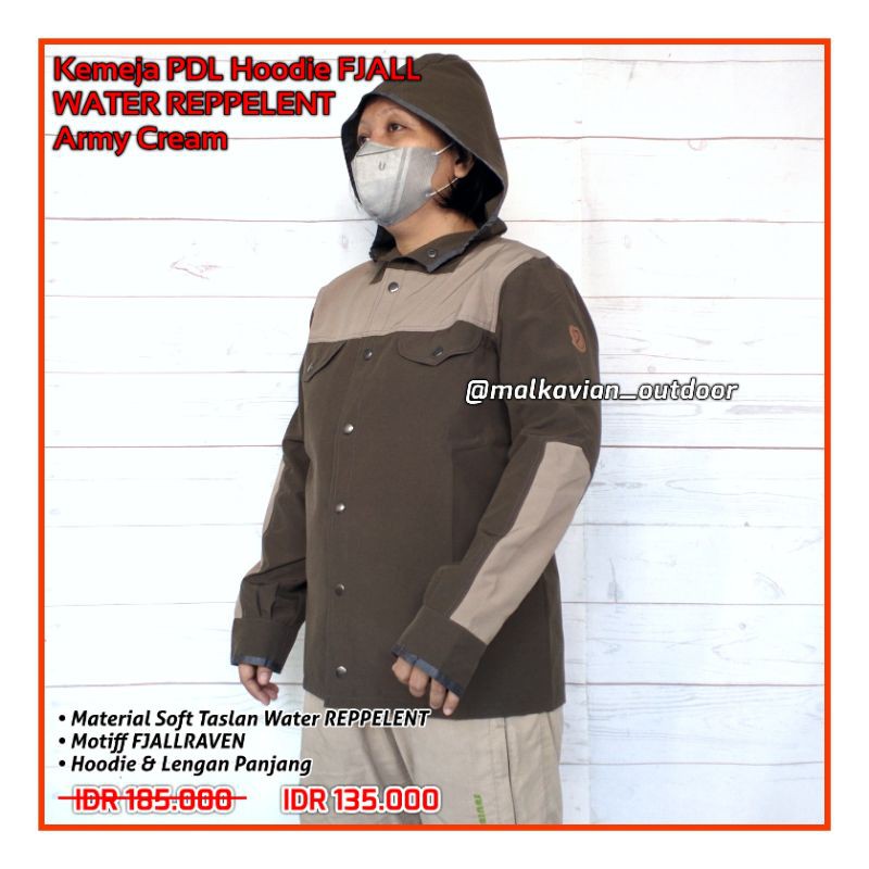 PROMO DISKON Kemeja PDL Hoodie Fjall AR WATER REPPELENT Pendaki gunung Hiking Outdoor Adventure