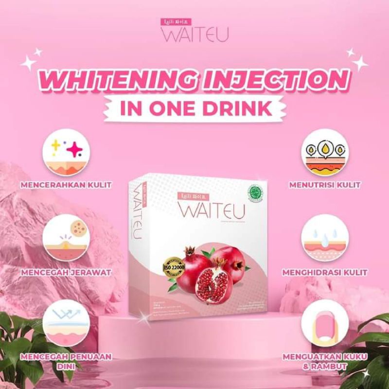WAITEU HIGH Beauty Collagen drink ori exp 2024 halal bpom obat jerawat wajah putih glowing