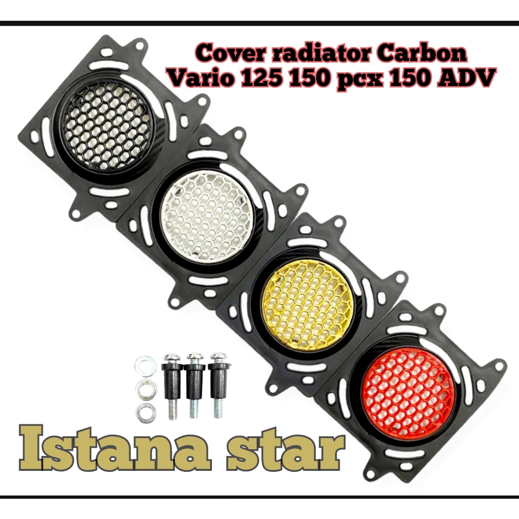 TUTUP COVER VARIASI RADIATOR HONDA VARIO 125 150 ADV PCX CARBON