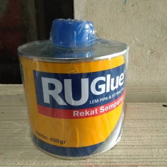 Lem Ruglue Kaleng 400gr Lem Pipa PVC Rucika Kaleng