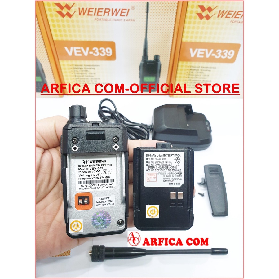 HT WEIERWEI VEV-339 VEV339 VHF - HT WEIRWEI MINI VEV 339 VHF ORIGINAL