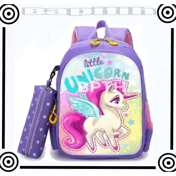 BPT/ backpack sekolah tas anak sekolah tas sekolah motip kartun unicorn pcr