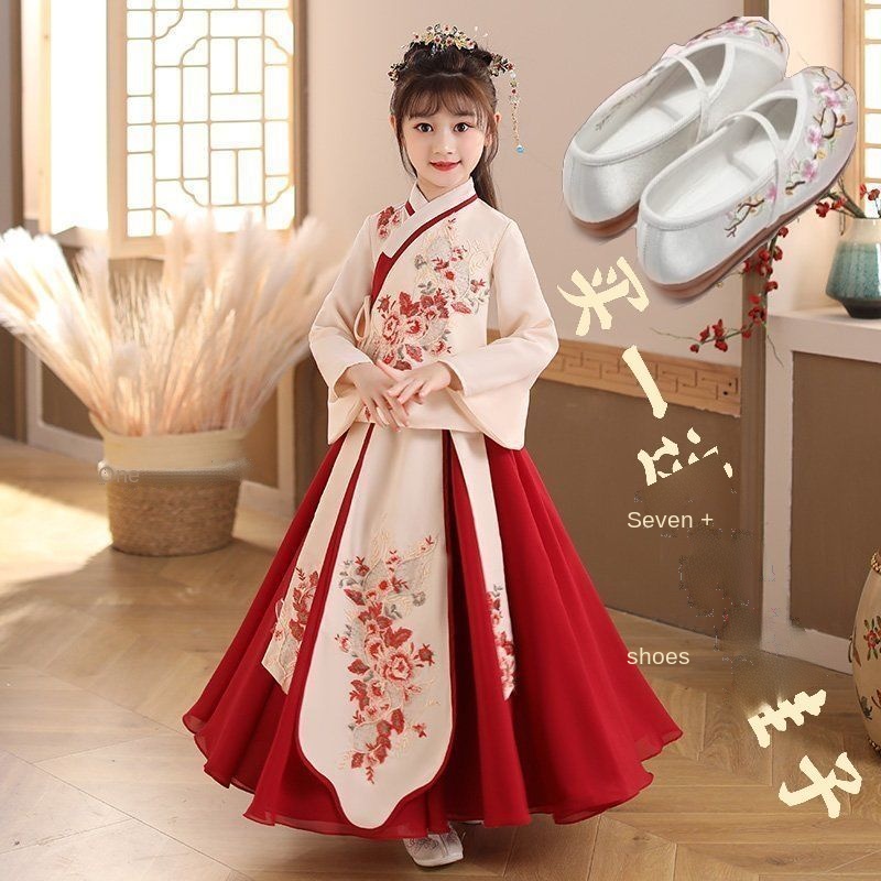 China's children's tiling, Chinese style, Tang style fairy, elegant children's voice, skirt, summer