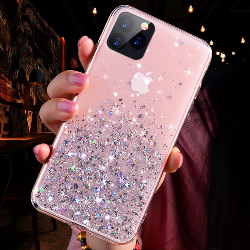 Casing Soft Case Quicksand Glitter Untuk IPhone 11 / 12 / 13 Pro Max / X / Xs / Xr / 7 / 8plus