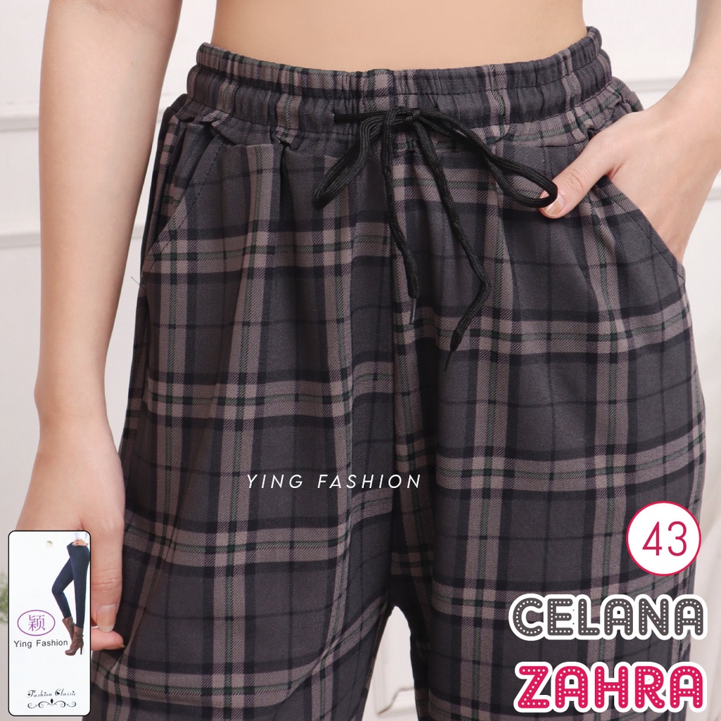 CELANA YING # 43 / CELANA FASHION WANITA / TARTAN PANTS / CELANA IMPOR WANITA / CELANA KOTAK WANITA / CELANA YING FASHION