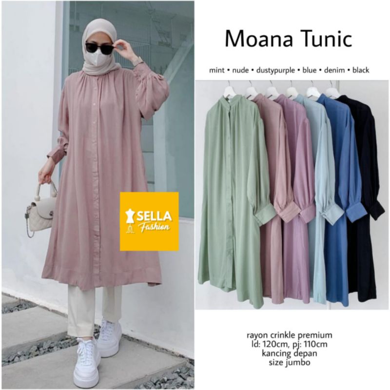 MOANA TUNIK BY SELLA TUNIK JUMBO CRINKLE  PREMIUM LD 120