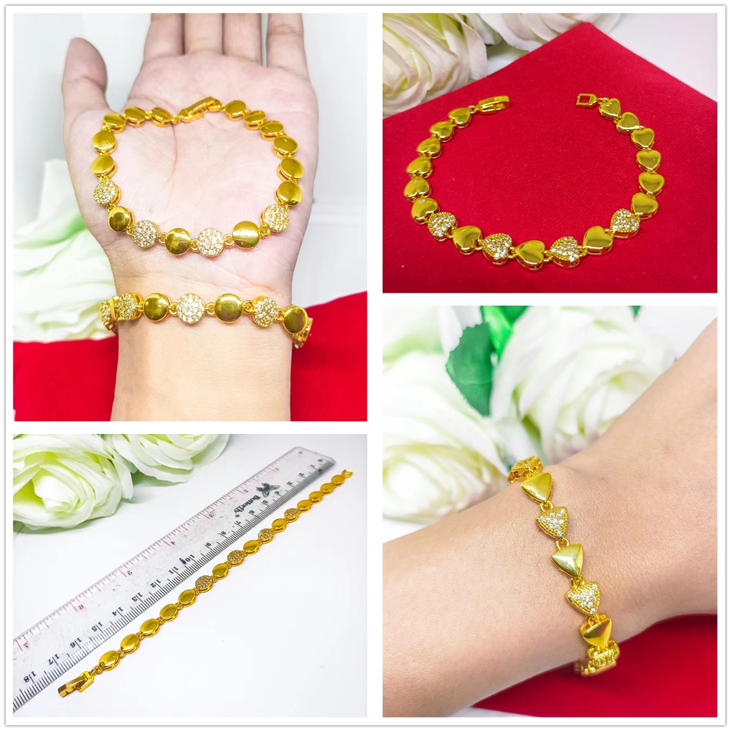 Bracelet Gelang Serut xuping fashiion perhiasan lapis Emas 24k