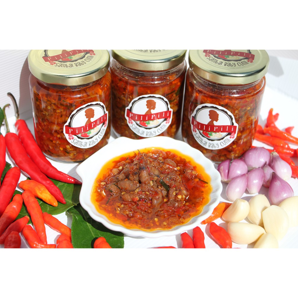 

02 premium sambal cumi baby sambel cumi saus pedas surabaya bumbu dapur bumbu instan dimsum kecap