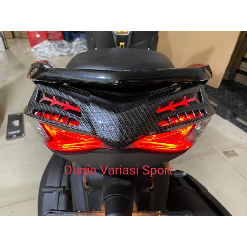 Duck Tail Carbon New Nmax Daktel Carbon Topi Lampu Rem Belakang