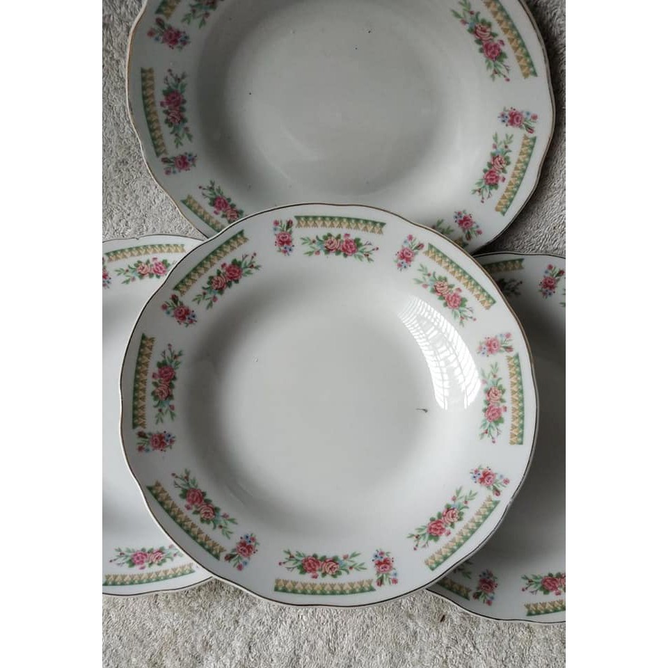 piring makan cekung keramik JM china