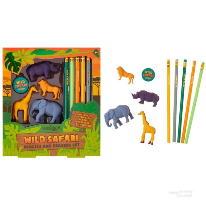 

SMIGGLE SAFARI UNICORN PENCILS AND ERASERS BOX SET - PAKET ALAT TULIS