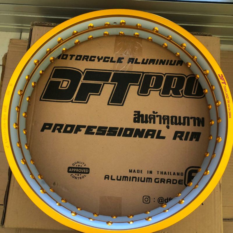 VELG DFT PROFESSIONAL RIM TWO TONE 2 TONE GOLD SILVER POLOS UKURAN 140 140 RING 17