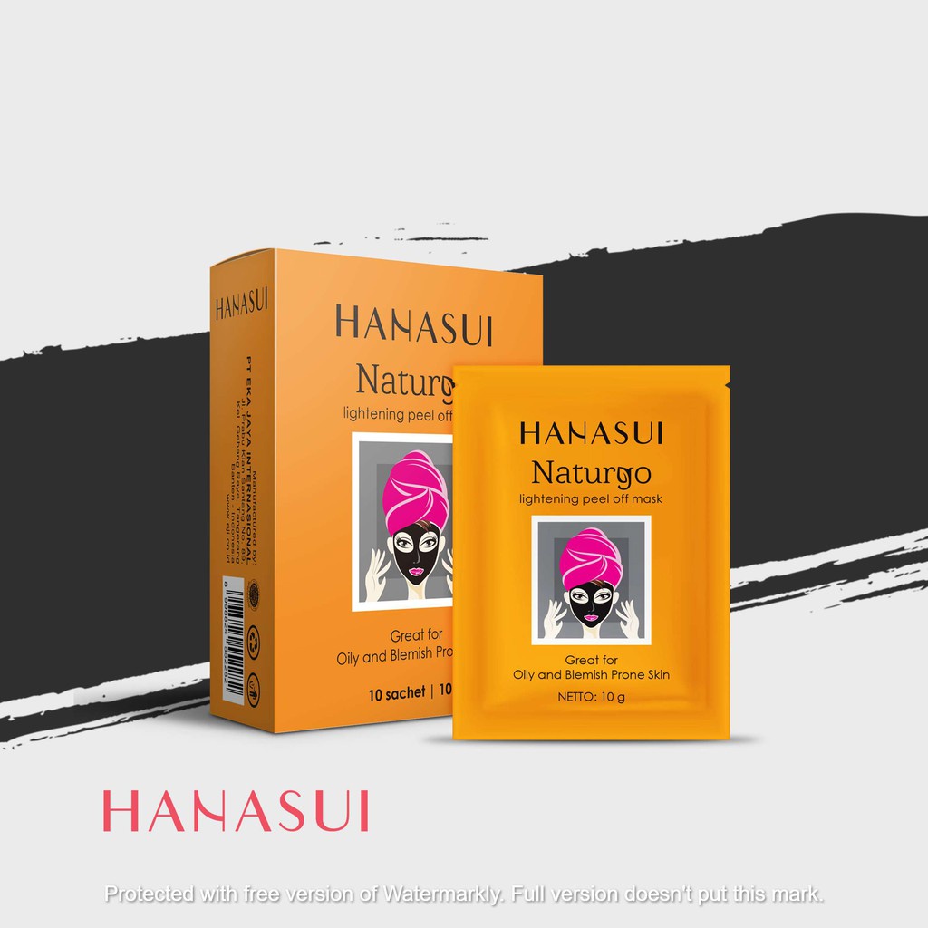 HANASUI - Peel Off Mask Naturgo Black - 1 box (isi 10)