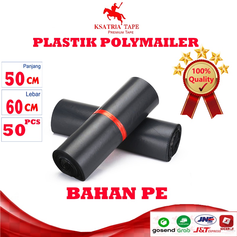 

[TERBARU] PLASTIK POLYMAILER Dunia Packing Polymailer 50x60 isi 50 Plastik Packing Kemasan/ Packing Olshop -COD