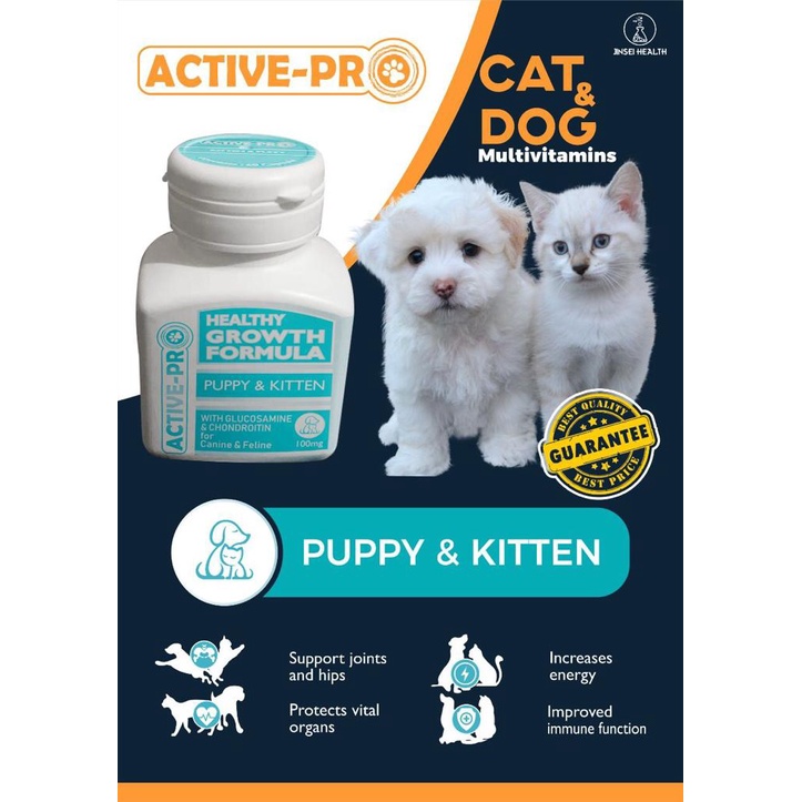 ACTIVE PRO HEALTHY GROWTH FORMULA VITAMIN UNTUK ANAK ANJING DAN KUCING