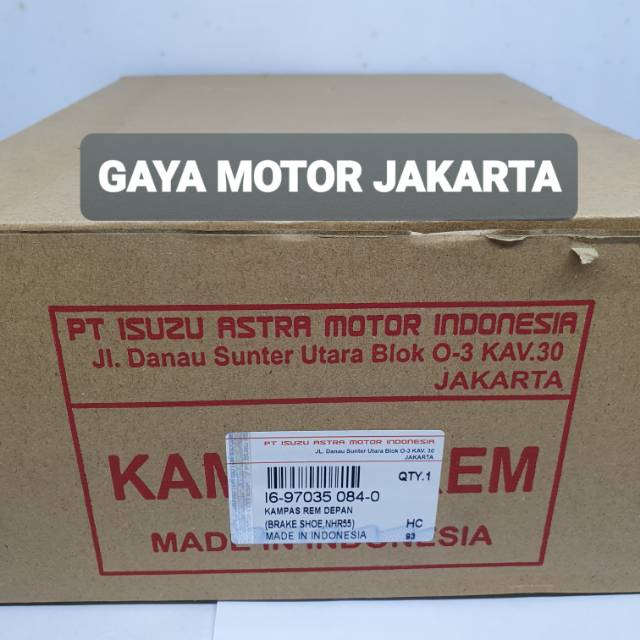 Kampas Rem Depan Belakang Isuzu Elf NHR55-Isuzu KAD51  6-97035-084-0