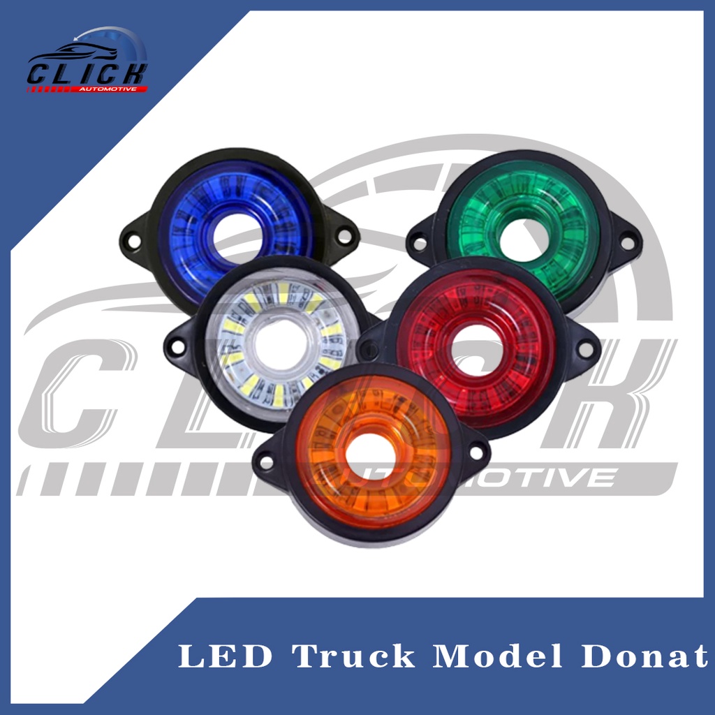 Lampu Variasi LED Mobil Pickup Truk Model Donat Bulat 24V TR27 (Stock Sedang Kosong)