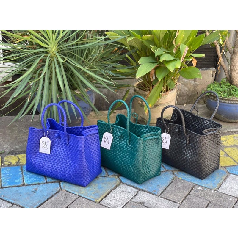 Tas Anyaman Wanita Premium Handle Bag XL Serbaguna Cantik / Tas Anyaman Wanita Ukuran XL 3 Colors
