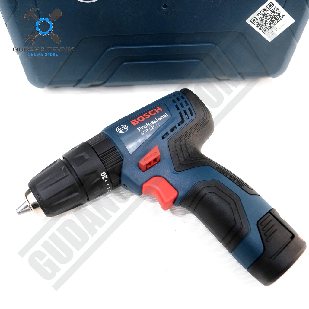 CORDLESS IMPACT DRILL 10mm BOSCH GSB120 12V / Mesin Bor Besi Kayu Beton BATERAI BATTERY GSB 120 GSB-120