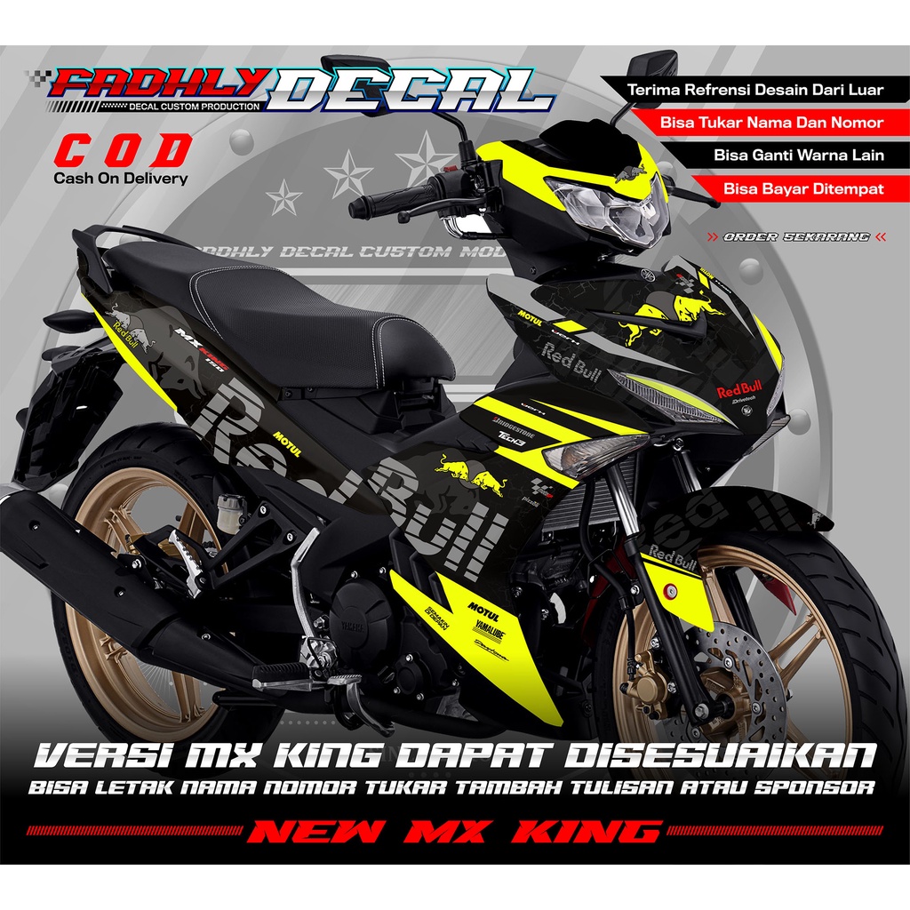 decal mx king 150 full body Decal MX King Kuning Stabilo Keren Sticker Fullbody