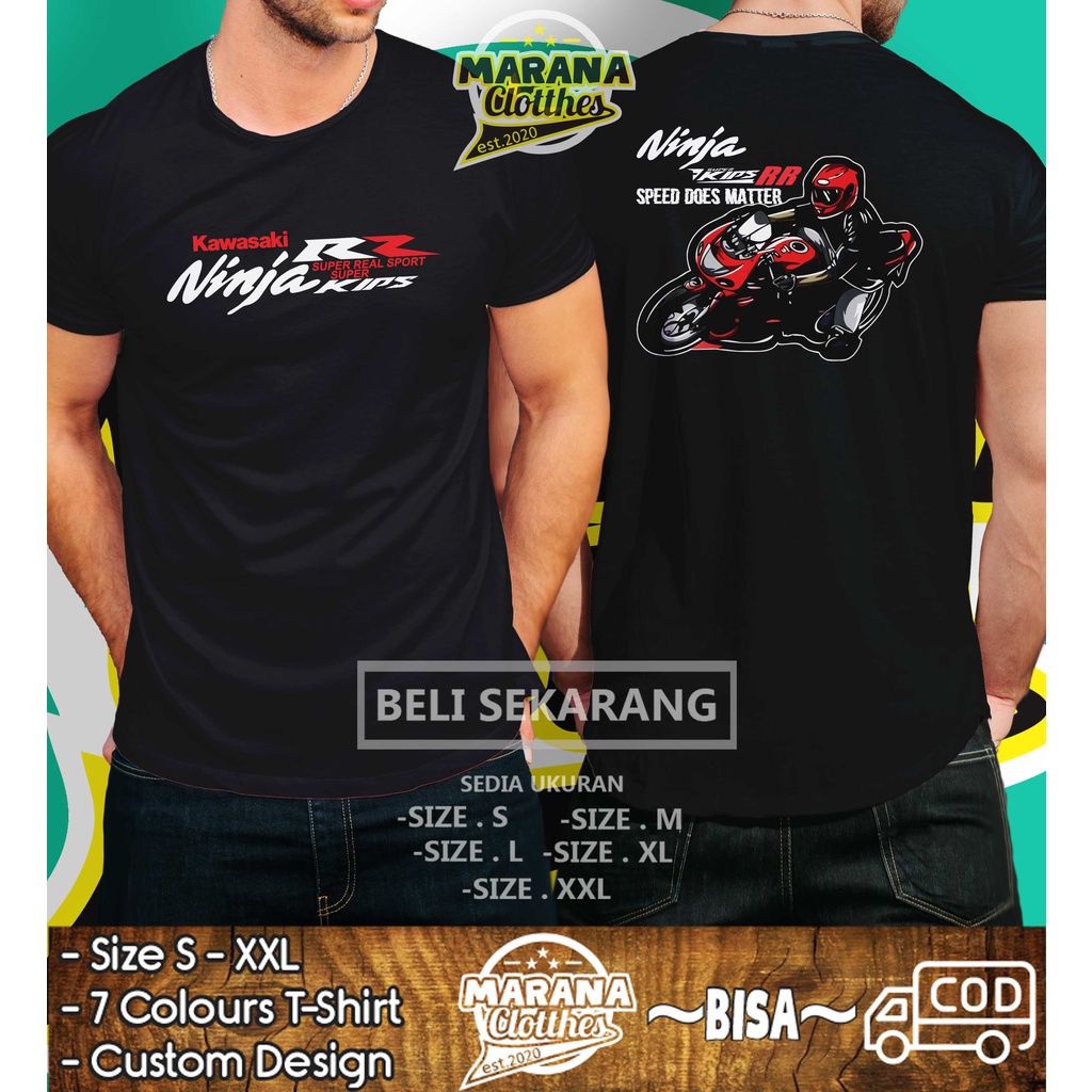 Kaos Kawasaki ninja RR OLD Super Kips Speed Does Matter New Desian Baju Otomotif