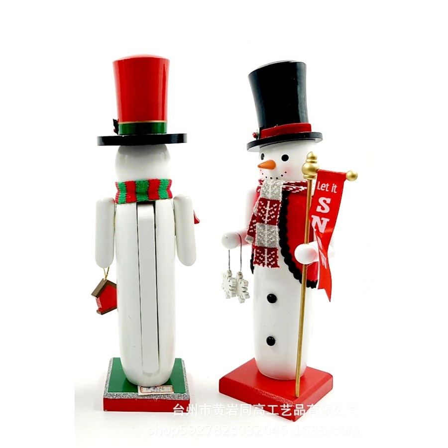 Snowman Nutcracker Kayu Dekorasi Natal Christmas Gift Kado Pajangan