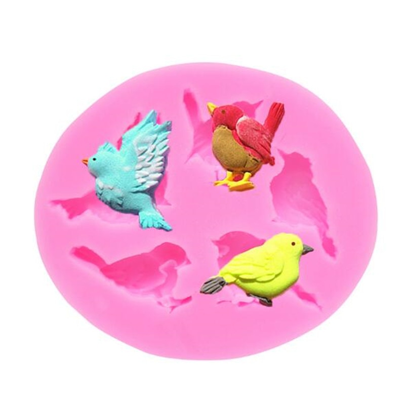 Cetakan Fondant Bentuk Burung 3d Bahan Silikon Untuk Dekorasi Kue