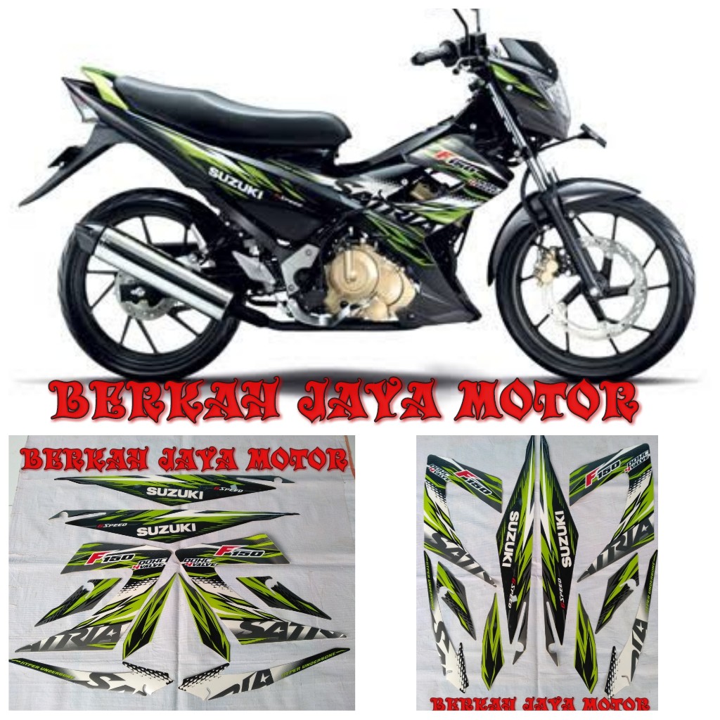 LIS BODI STICKER BODY STRIPING SATRIA FU 2013 hitam hijau SATRIA FU FACELIFT