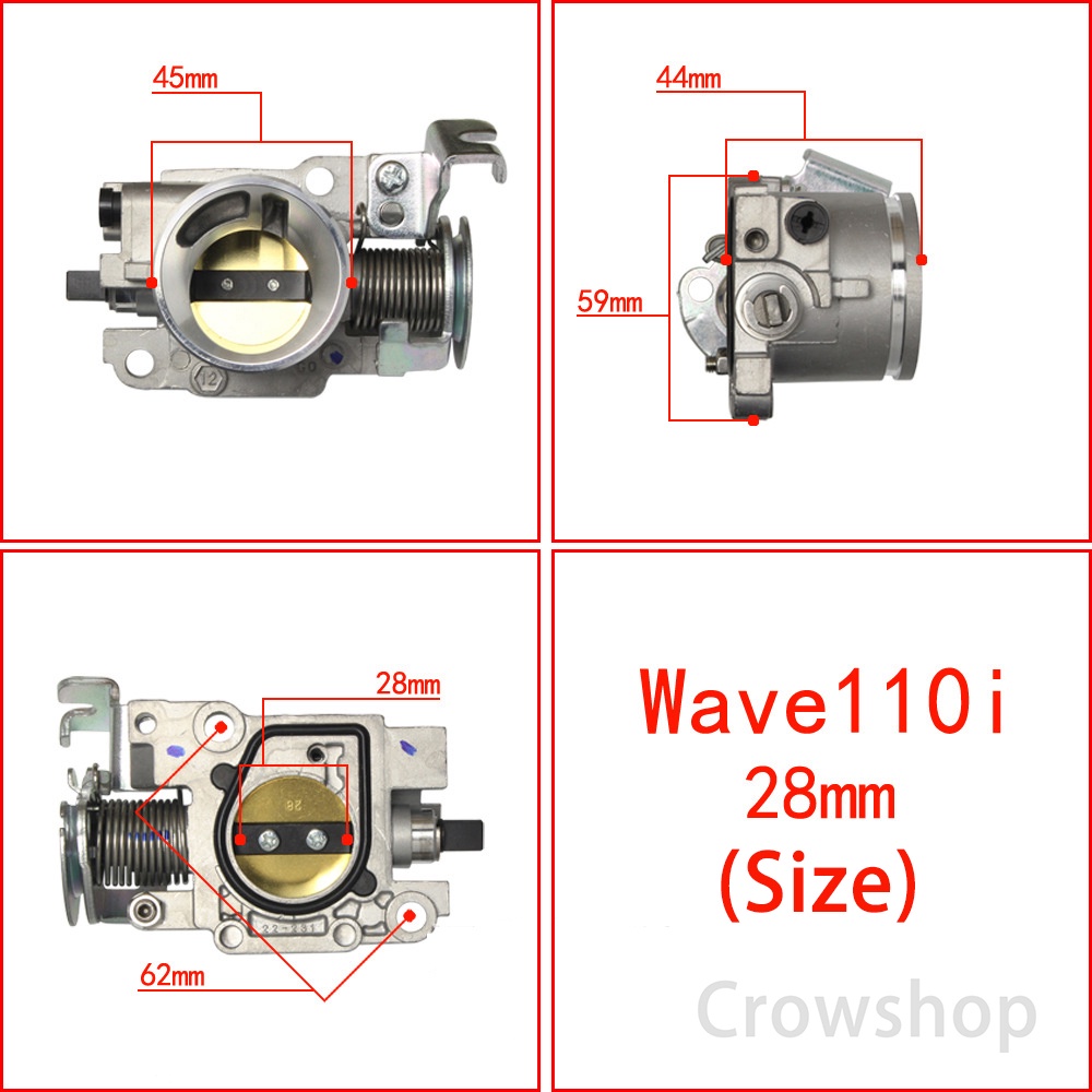 ⭐BISA COD⭐ Throttle Body Tuas Gas Motor Racing Untuk For Wave110i Wave125i VARIO 125 150 25mm 28mm 29mm 30mm Motor