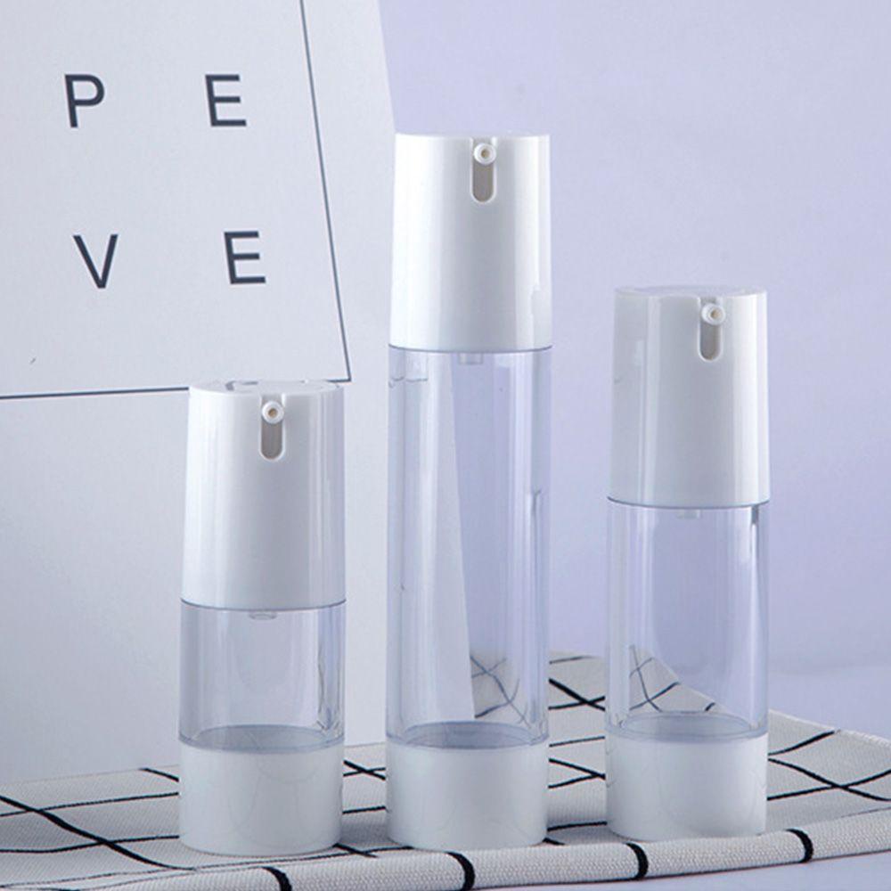 Rebuy Botol Isi Ulang Airless Pump Cairan Kosmetik Travel Plastik Transparan