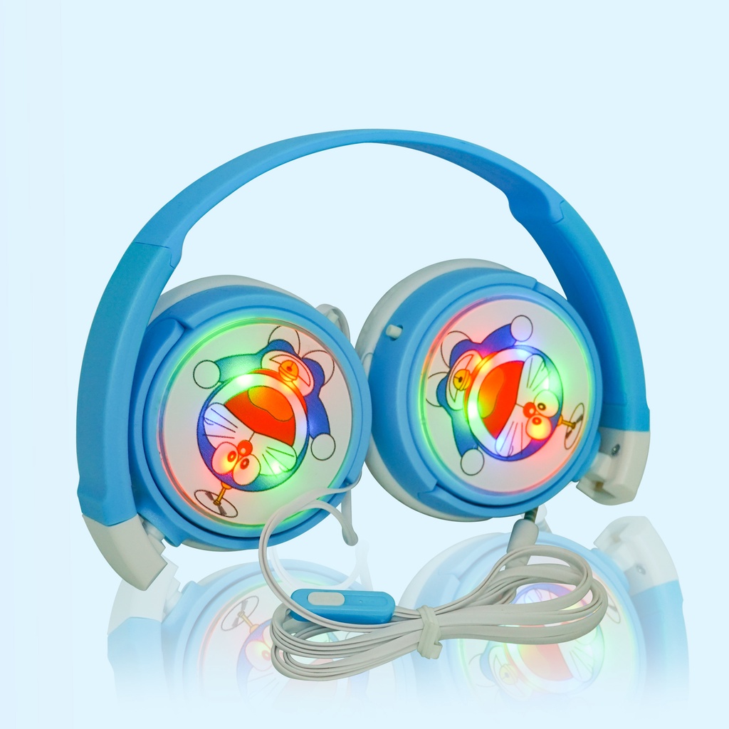 Headset Bando / Headphone Anak / Earphone Stereo / Headfree Kabel Disney LED Murah Lucu Extra Bass Universal - HF 303