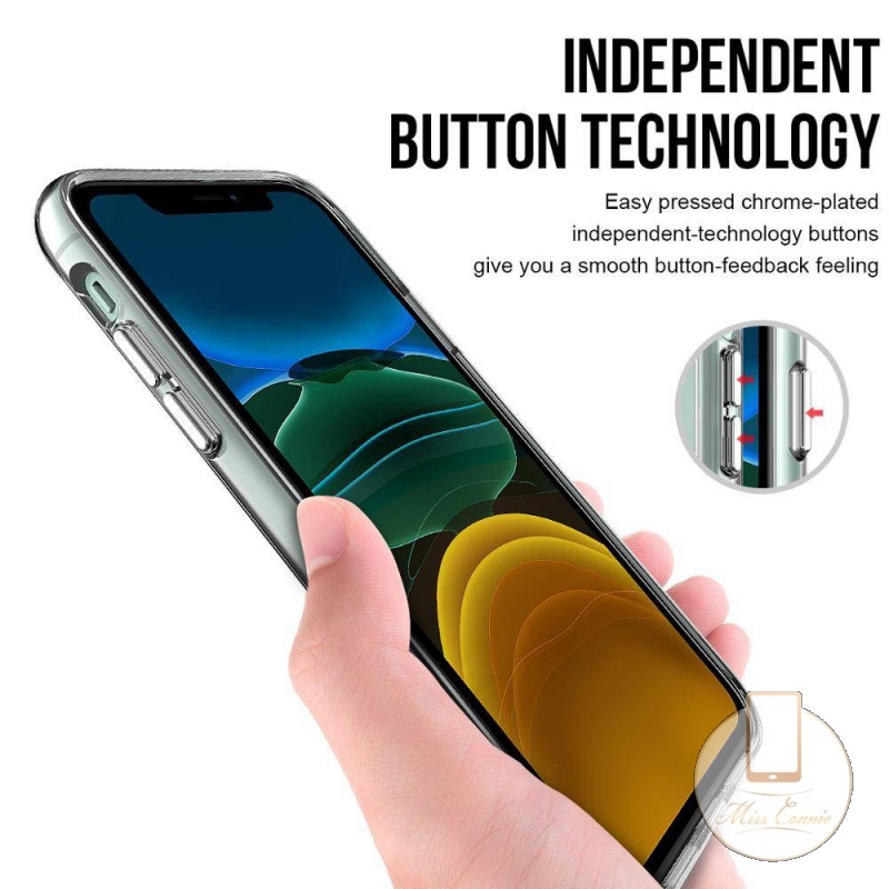 Bumper Case Bahan Akrilik Transparan Untuk Iphone 11 12 13 Pro Max 7 8 Plus Xs Max Xr