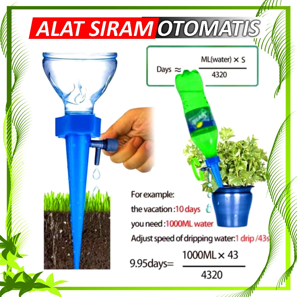 Self Watering Alat Irigasi Tetes Otomatis / Alat Siram Tanaman Tetes Otomatis / Drip Tetes Penyiram Tanaman Otomatis