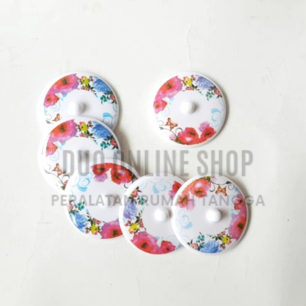 Banting Harga 6bh Tutup Gelas Melamin Motif Bunga KxbajC3dkVL