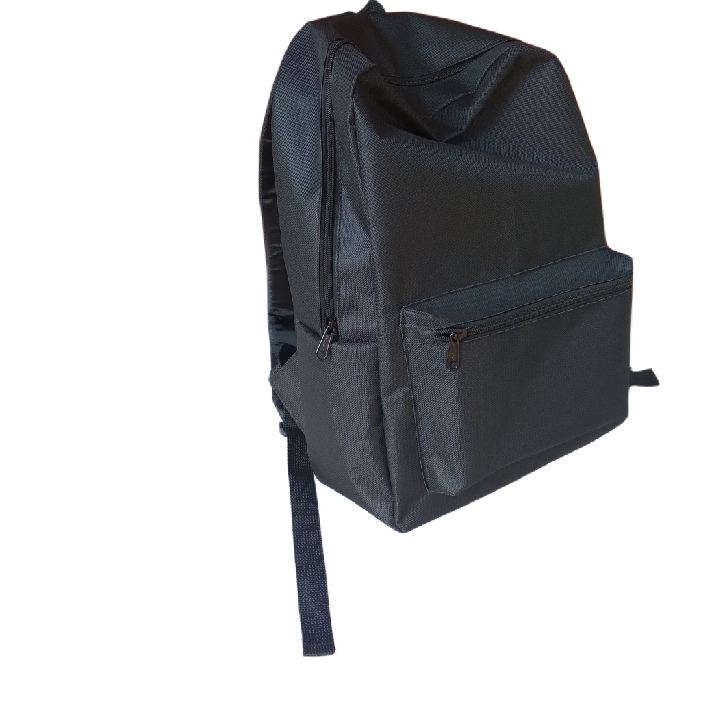 Backpack Tas Ransel Polos Hitam/Tas Backpack Ransel Trendi Kuliah Sekolah