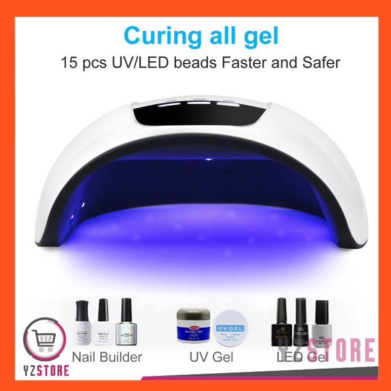 Pengering Kutek kuku Gel 45W Nail Art Manicure Lampu UV Smart LED Portable YZ49