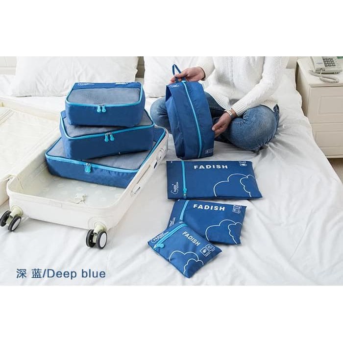 B671 Travel Bag FADISH Organizer 7 in 1 set isi 7 tas fungsi berbeda