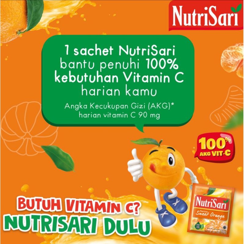 

Nutrisari renteng 11gr×10 sachet minuman serbuk vit c & D