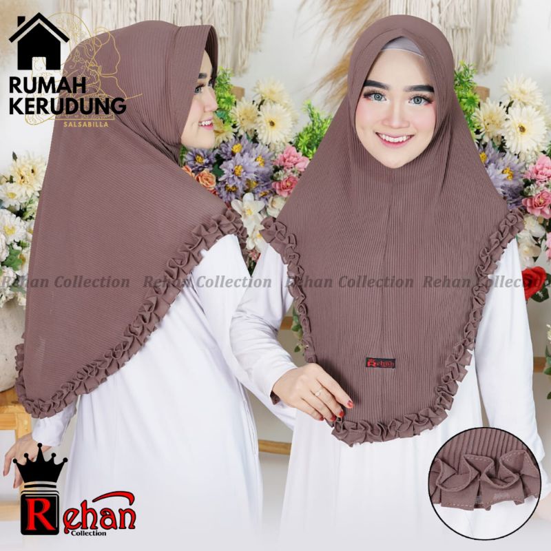 ❤️ RK SALSABILLA ❤️ HIJAB / JILBAB KHIMAR INSTAN PED PLISKET GOTIK ORIGINAL REHAN / JILBAB INSTAN PL