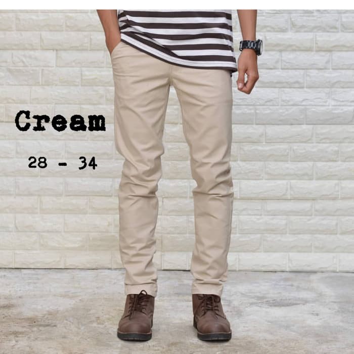 Celana Panjang Original Gabrielle Chinos Casual Formal Cowok Mur TU642  Chino Panjang Keren Murah