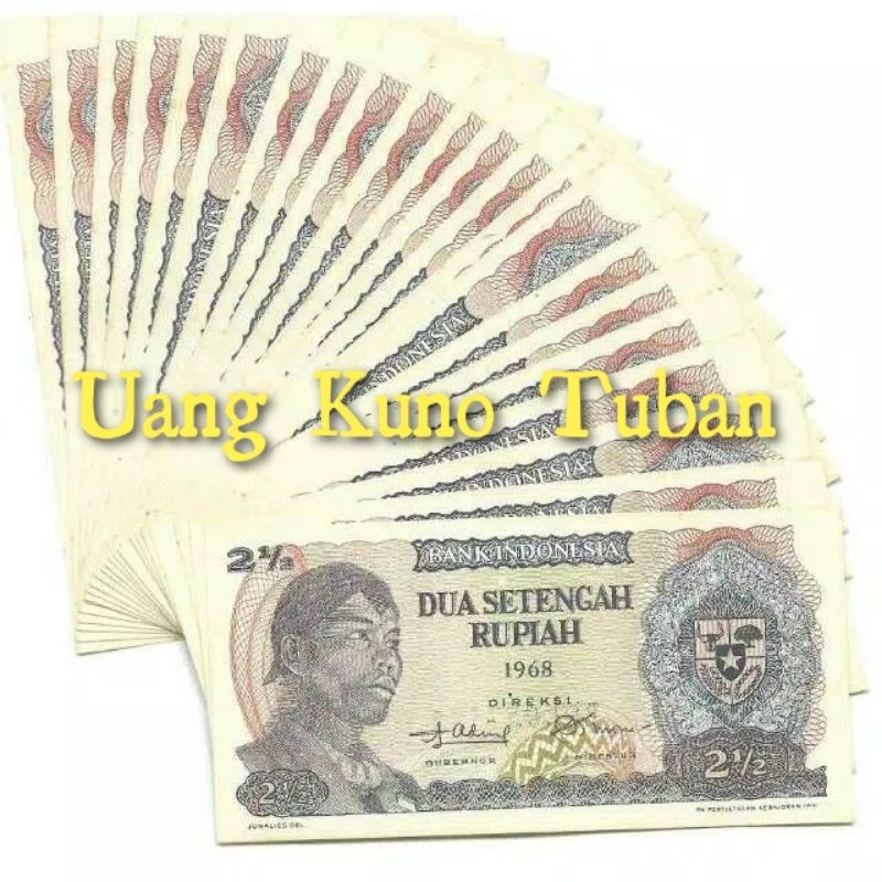 Uang kuno 2 1/2 Rupiah Sudirman Thn 1968 ( 2,5 Rupiah )