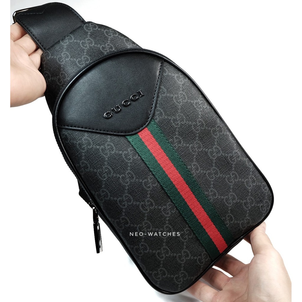 Tas Slempang Selempang Pria Sling Bag Shoulder bag Pria Kulit Branded Import Kado Terbaru Cowok Gc