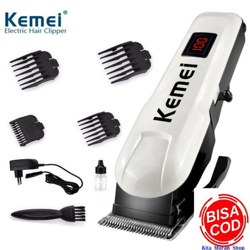 ALAT CUKUR RAMBUT COD✓ alat cukur rambut kemei hair clipper KM-809A super clipper alat cukur super t