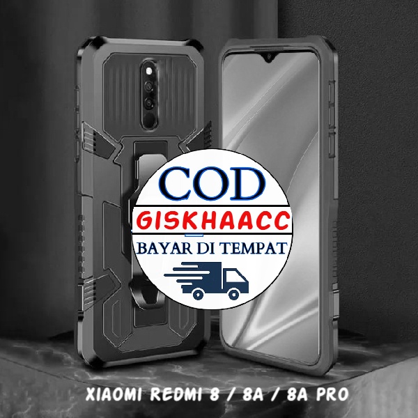 CASE XIAOMI REDMI 8 - 8A - 8A PRO CASING STANDING ICRISTAL BACK KLIP HARDCASE HP ROBOT NEW COVER
